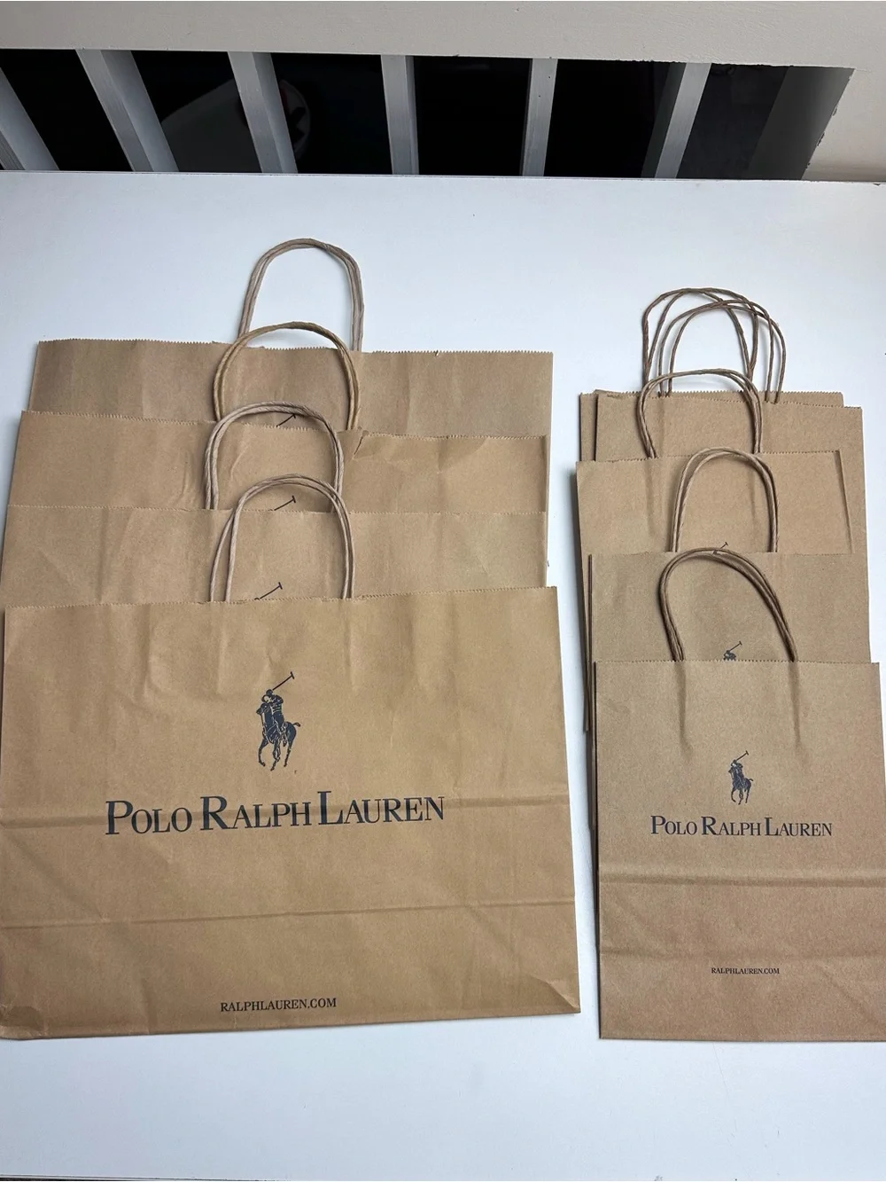 Polo Ralph Lauren Store Paper Shopping Bags 4 Large and 5 Small Bags
